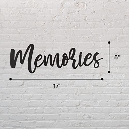 Vivegate Memories Wall Decor - 17"x5" Metal Art Piece, Family Wall Sign, Perfect For Travel & Home Decor
