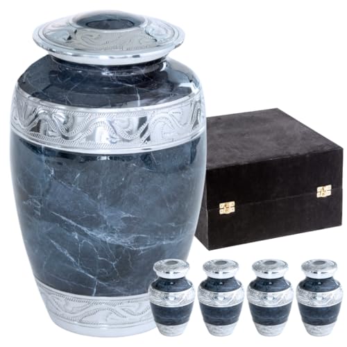 GR8 Keepsakes Classic Gray Marble-Finish Cremation Urn Set - color: Gray