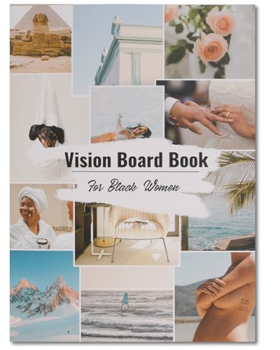 Vision Board Book for Black Women - 1500+ Vision Board Supplies, 168 Pages Inspirational Pictures & Quotes for Vision Board Kit&Clip Art, Dream Board and Collage Book for Goal Setting - color: Vision Board Book for Black Women