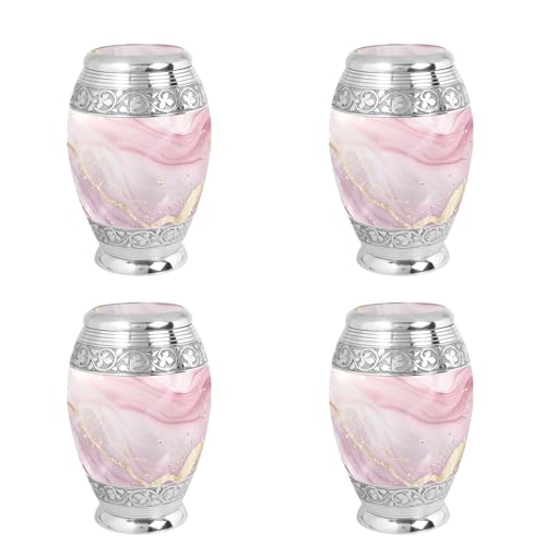 Blush Pink Heart Urn for Human Ashes - color: Blush Pink Monar, size: 3 Inch - Pack of 4