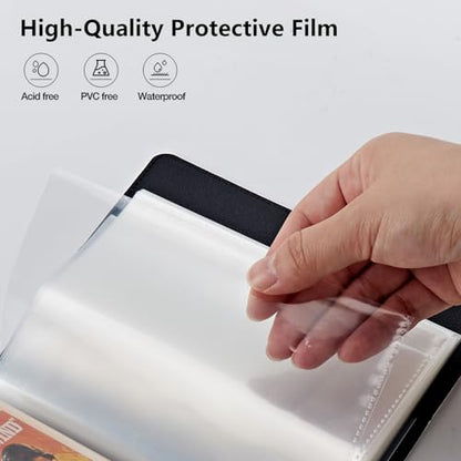 Small Photo Album 4x6 inch 120 Pictures PU Leather Photo Albums with Transparent Inner Pockets and Elastic Band for Wedding Boys Girl Travel Family Pictures - American Flag Eagle - color: American Flag Eagle, size: Photo Album 4x6