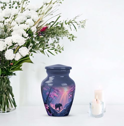 Elephant Small Cremation Urns for Human Ashes Adult Female - Keepsake Urn - color: Elephant-3, size: 3-inch