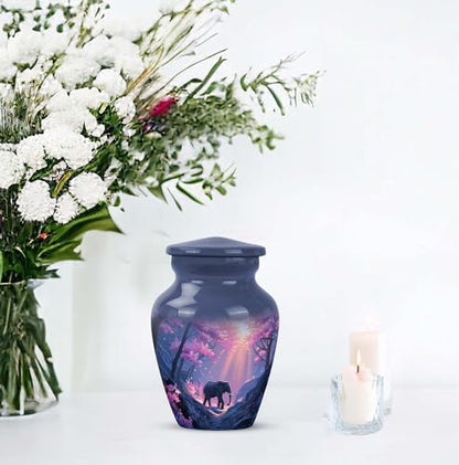 Elephant Small Cremation Urns for Human Ashes Adult Female - Keepsake Urn - color: Elephant-3, size: 3-inch