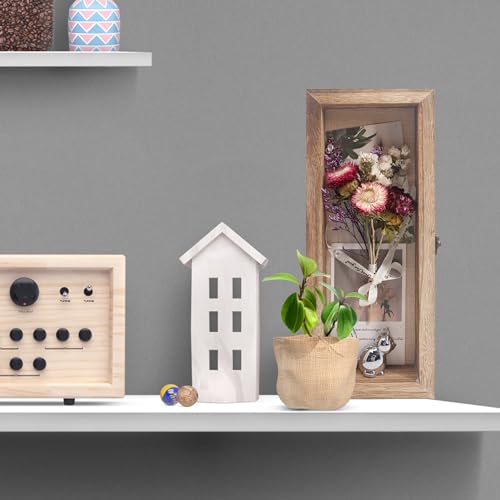 5x12.5 Shadow Box Frame in Carbonized Color with Linen Back - color: Wood, size: 5*12.5