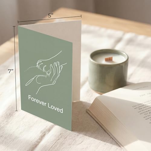 Pet Sympathy Card, Sage Green Paw In Hand Condolence - color: Sympathy Card 017