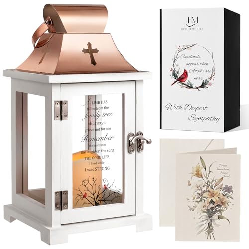 Memorial Lantern Sympathy Gifts for Loss of Loved One Mom Dad | Memorial Gift with Sympathy Card, Condolences Gift for Loss of Loved One, Funeral Bereavement Gift Ideals in Loving Memory - color: Family Tree