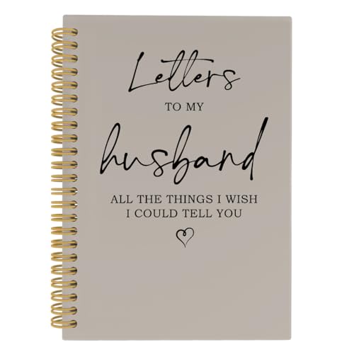 Letters to My Husband Spiral Notebook, Memorial Gifts for Loss of Husband Journal, Sympathy Bereavement Grieving 5.5"x8.3" 164Pages Lined Notebooks College Ruled Gifts for Loss of Husband - color: letters husband