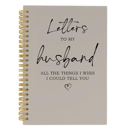 Letters to My Husband Spiral Notebook, Memorial Gifts for Loss of Husband Journal, Sympathy Bereavement Grieving 5.5"x8.3" 164Pages Lined Notebooks College Ruled Gifts for Loss of Husband - color: letters husband