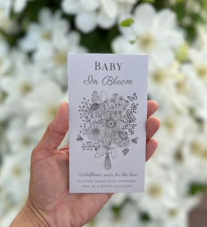 Wildflower Baby Shower Favors Seed Packets Pack of 25 Baby in Bloom Shower Favors Wildflower Baby Shower Favors | Baby in Bloom seed packet favor