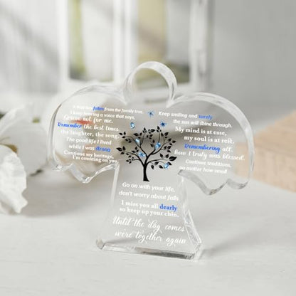 Condolence Gifts, Sympathy Gifts, Remembrance Gift, Memorial Angel Acrylic Decor Sign, Grieving Gift with Sympathy, Memorial Bereavement Sympathy Gifts for Loss of Loved One - style: 005
