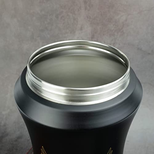 Up to 220 lbs Large Cremation Urns for Adult Human Ashes, Angel Wings in Loving Memory Decorative Funeral Burial Urn for Male Female Ashes with Velvet Bag(Black) | Full Size 220 lbs Capacity, Stainless Steel Material, Sealing Well & Waterproof, Funeral &