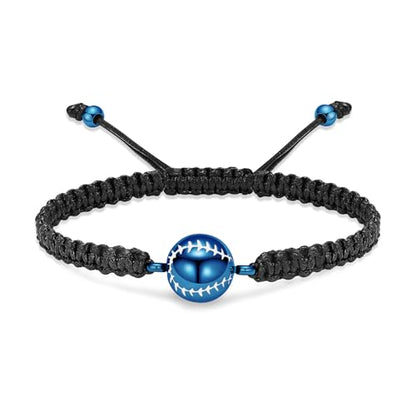 Hearbeingt Baseball Urn Bracelet for Ashes Cremation Jewelry for Women Men - color: Blue
