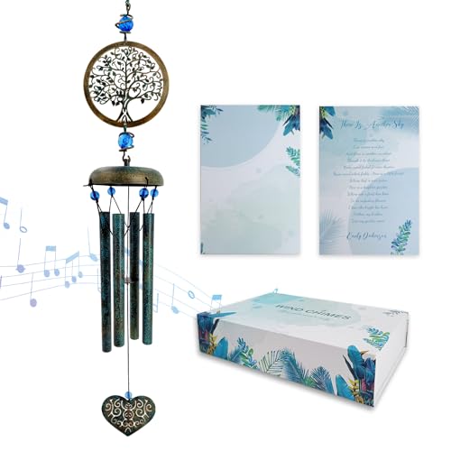 ASTARIN Wind Chimes Outside Unique Tree of Life Wind Chime | All Metal Wind Chimes for Love One Gifts for Mom, Grandma, Daughter, Garden, Patio, Backyard(29”) - size: 29" Tree