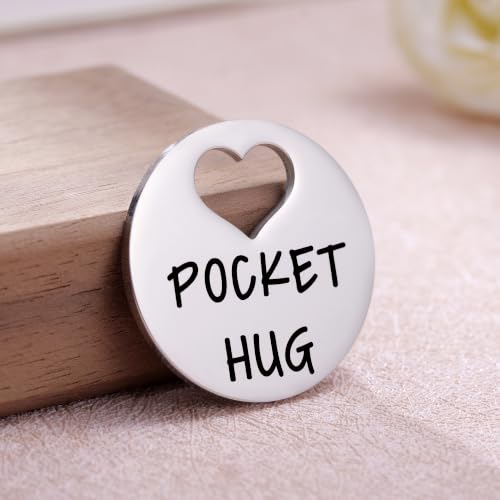 Aesnefe Pocket Hug from Heaven Token, Memorial Gifts for Loss of Loved One, Sympathy Condolence Keepsake, Remembrance Gifts for Loss of Mom Dad Grandma Grandpa Son Daughter - color: Silver