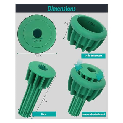 Cemetery Vase Rubber Inserts, Silicone Secure Flowers Holder for Headstone - color: Green