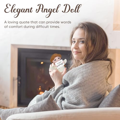 Sympathy Gifts for Loss of Loved One - No Words Just Hugs - Handmade Crochet Angel Doll, Bereavement Condolences Memorial Gift, Get Well Soon, Miscarriage, Comfort Gifts for Women - style: No Words Just Hug