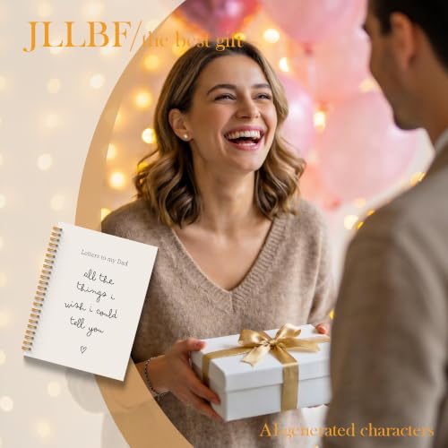 JLLBF Memorial Gifts for Loss of Dad Spiral Notebook 5.5x8.3in | Sympathy Gifts Notebooks for Loss of Father, Remembrance Condolence Grief Gift, Letters to My Dad Journal Notebook - color: Letters To Dad 02