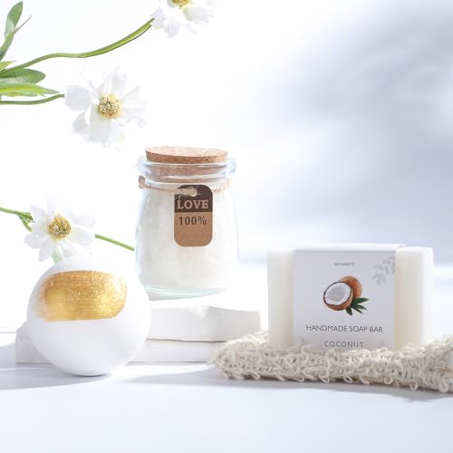 Coconut Spa Gifts for Women Birthday Self Care Kit Mothers Gifts Basket Thank You Relaxing Bath Sets for Moms Friends Co-worker Daughter Girlfriend Grandma Sister Teacher Daughter-in-Law