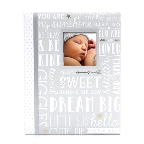 Lil’ Peach Gray Dream Big Baby Memory Book, First 5 Years Journal - style: Dream Big Gray