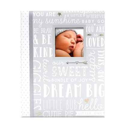 Lil’ Peach Gray Dream Big Baby Memory Book, First 5 Years Journal - style: Dream Big Gray