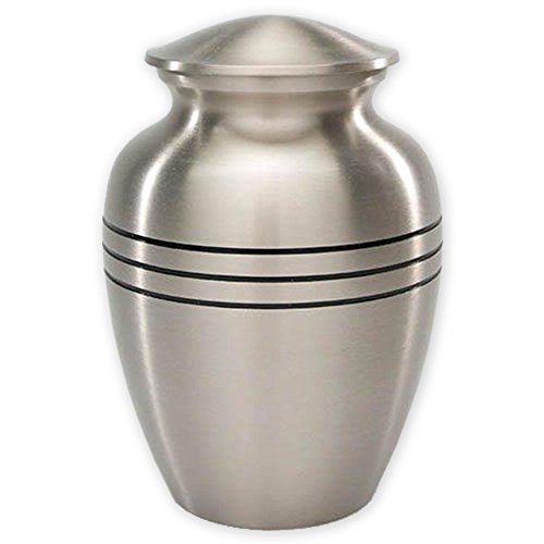 Beautiful Life Urns Dignity Pewter Small Metal Cremation Urn - color: Pewter, size: Small