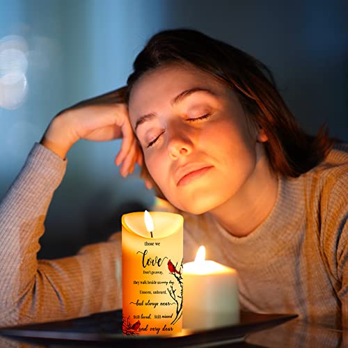 Gerrii Flameless Cardinal Memorial Sympathy Candle LED Battery,Simple Style - style: Simple Style