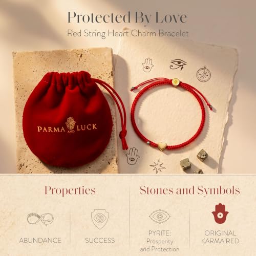 KARMA AND LUCK Adjustable Red String Bracelet for Women | Polished for Versatile, Everyday Elegance - style: 18K Gold Plated