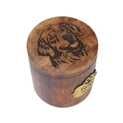 Personalized Handmade Solid Wooden Cremation Urns for Dog & Cat Ashes, Custom Photo Engraved Wood Pet Memorial Keepsake Urn Box for Ashes, Pet Urn for Dogs & Cats, Pet Loss Keepsake Urn Box for Ashes