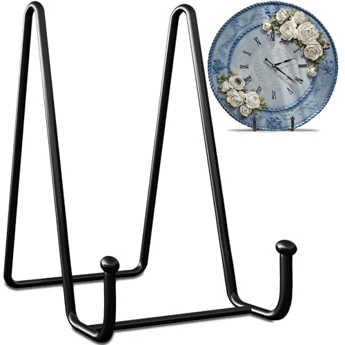 Plate Stands for Display, 4 Pack 4 Inch Black Metal Easel - color: Black, size: 4 Pack 4 Inches