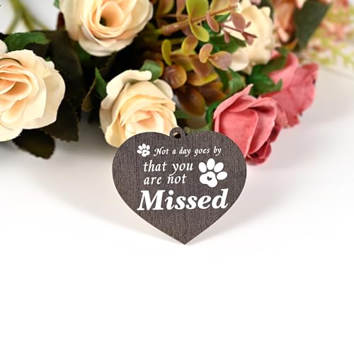 ATOBART Pet Memorial Gifts Twin Rotating Wooden Picture Frames - color: Brown