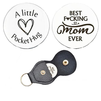 RFTWXHPN Long Distance Relationship Friendship Gifts for Women Men Pocket Hug Tokens Christmas Gift for Boyfriend Girlfriend - color: Best Fucking Mom Ever
