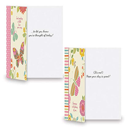 Current Butterfly Cheer Thinking of You Cards with Envelopes - Assortment of 8 Greeting Cards, 4 Designs, Large 5" x 7" Thinking of You Cards for Women - style: Butterfly