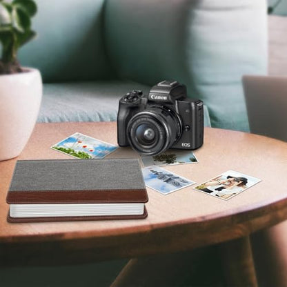 Fintie Photo Album 4x6 Photos - 112 Pockets Wallet Albums Memory Book | Vegan Leather Cover, 4X6 Picture Keepsakes, Family/Wedding/Travel Memory Book, Baby/Kids/Boys/Girls Gift, Denim Grey - color: Denim Grey