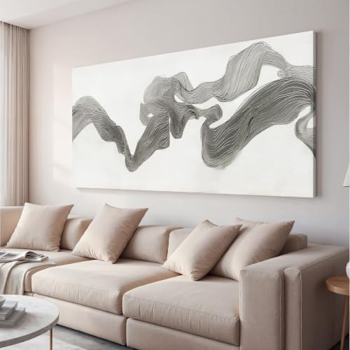 Abstract Wall Art Decor Wall Art Pictures for Living Room Abstract Canvas Art Wall Decor Gray White Wall Art Prints Artwork for Walls Modern Minimalist Wall Art Decorations Home Office Decor 20" X 40" - color: JYQ-01Q, size: 40"L x 20"W