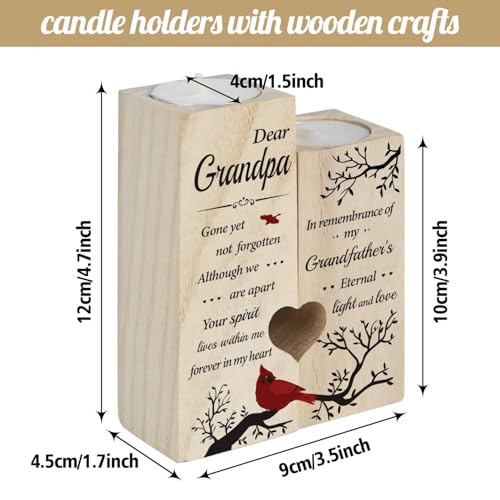 SteadStyle Grandpa Memorial Gifts, Memorial Cardinal Candlestick Holders - style: Grandpa