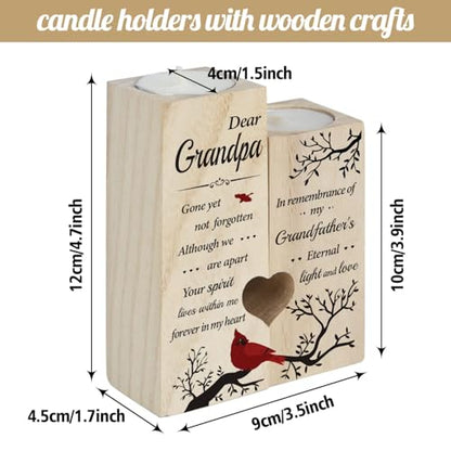 SteadStyle Grandpa Memorial Gifts, Memorial Cardinal Candlestick Holders - style: Grandpa