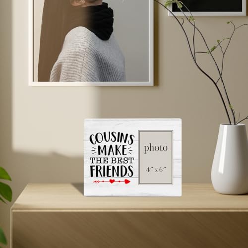 Cousins Gifts Wood Picture Frame, Cousins Gifts for Birthday Christmas | Graduation Picture Frames, 4X6 Inches Photo - color: COUSINS