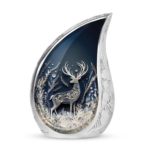 Small Deer Urns for Human Ashes - Memorial Urns for Human Ashes Keepsake - Mini Urns with Deer - Cremation Urns for Adult Woman 3inch - color: Memorial Deer Theme Ashes, size: KEEPSAKE-1