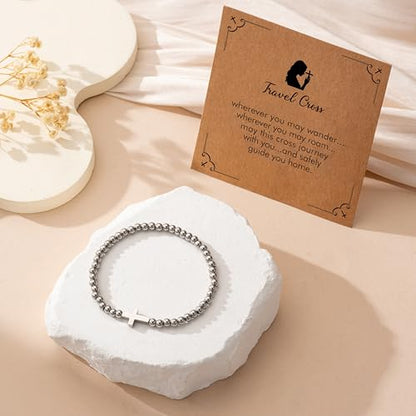RZKING Cross Bracelet for Women, Christian Gifts for Women Friends Mom - style: Travel