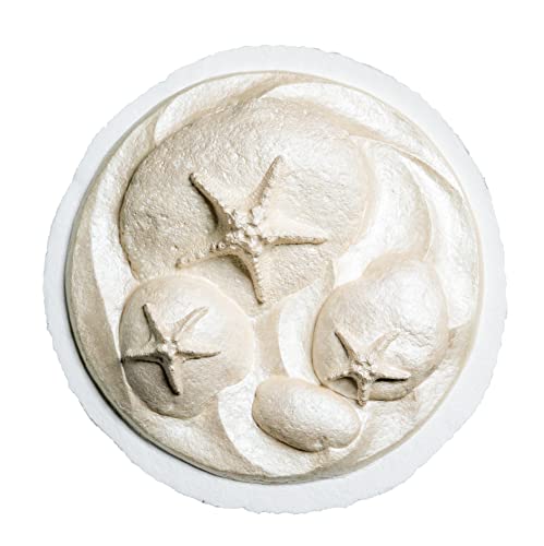 Biodegradable Urn for Human Ashes (Starfish in the Sea) Water Burial, Floats in Water, for Cremation, Ocean Water Scattering Urn, Earth Memorials, Adult Size Large - color: Starfish in the Sea (Pearl)