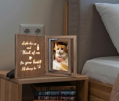 EYITUPC Lighted Pet Memorial Frame: Dog or Cat Loss, In Your Heart Always - color: In Your Heart