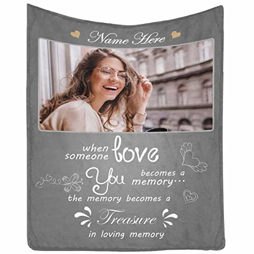 InterestPrint Memorial Picture Blanket Gift- Sympathy Gift for The Loss of a Loved One - Memorial Remembrance in Loving Memory - color: Multi A7, size: 30 x 40 Inches
