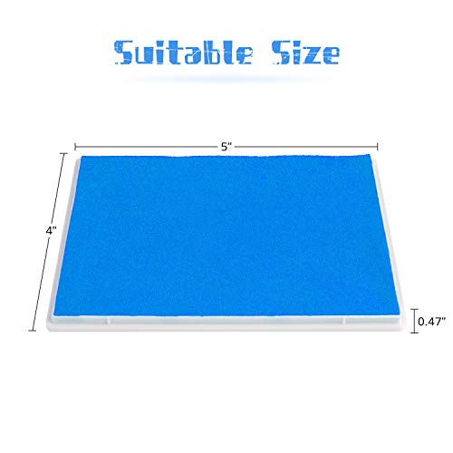 Ink Pad, 5x4'' Washable Non-Toxic Ink Stamp Pad for Baby Footprint Handprint, Sky Blue - color: Sky Blue