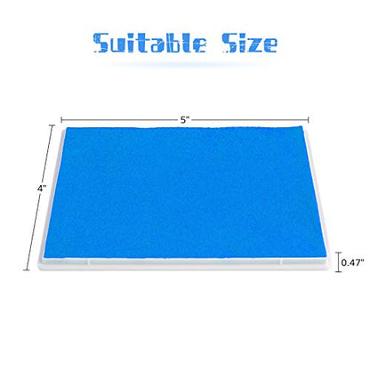 Ink Pad, 5x4'' Washable Non-Toxic Ink Stamp Pad for Baby Footprint Handprint, Sky Blue - color: Sky Blue
