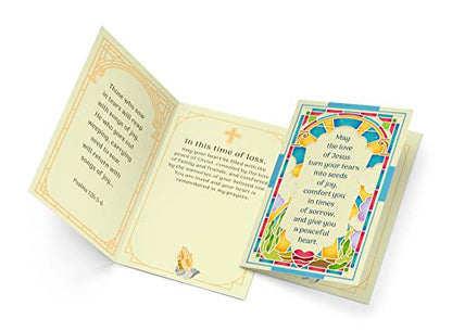 Assorted Religious Sympathy Cards 12 Pack, Prime Greetings, Made in America, Eco-Friendly, Thick Card Stock with Premium Envelope 5in x 7.75in, Packaged in Protective Mailer