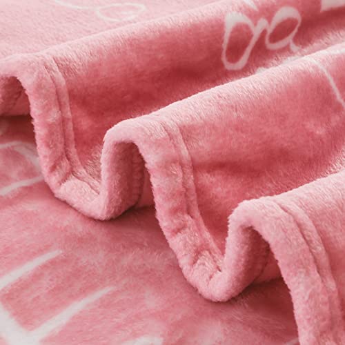 Piwaka Hug Blanket for Women - Get Well Gifts for Comfort & Care, Cozy Soft Flannel Fleece Throw, Surgery Recovery, Thinking of You, Cancer Care, Get Well Soon Gift - Dusty Pink - color: Dusty Pink