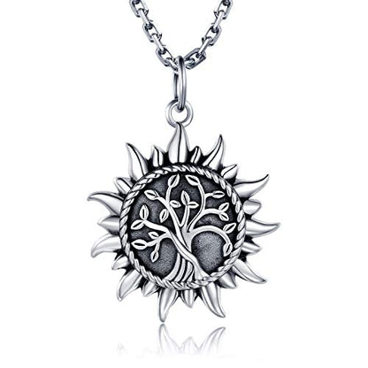 925 Sterling Silver Urn Necklace Ring Bracelet For Ashes Sunshine Cremation Keepsake Pendant Family Tree of Life Ashes Necklace Jewelry Locket Memorial Always in My Heart Memory Necklace Gift - style: Necklace