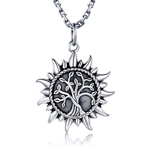 925 Sterling Silver Urn Necklace Ring Bracelet For Ashes Sunshine Cremation Keepsake Pendant Family Tree of Life Ashes Necklace Jewelry Locket Memorial Always in My Heart Memory Necklace Gift - style: Necklace