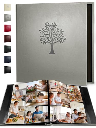 Photo Album 4x6 600 Pockets Photos, Large Capacity Leather Cover Photo Book | Slip-In Horizontal & Vertical Pockets Acid-Free Waterproof Picture Albums Great for Family Baby Wedding Holiday & Anniversary - color: Gray