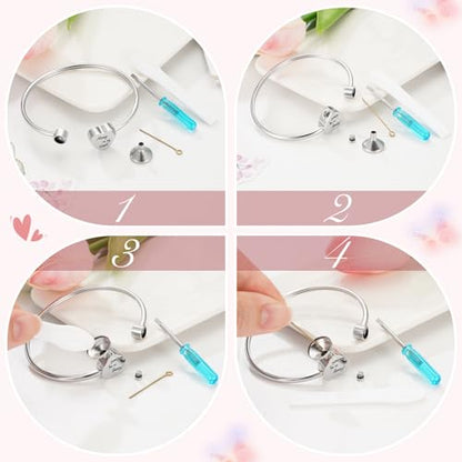 Abooxiu Cremation Jewelry Urn Bracelet for Ashes - Heart Ashes Keepsake Memorial Bangle for Women & Men - Always in my Heart - style: Customized Projection